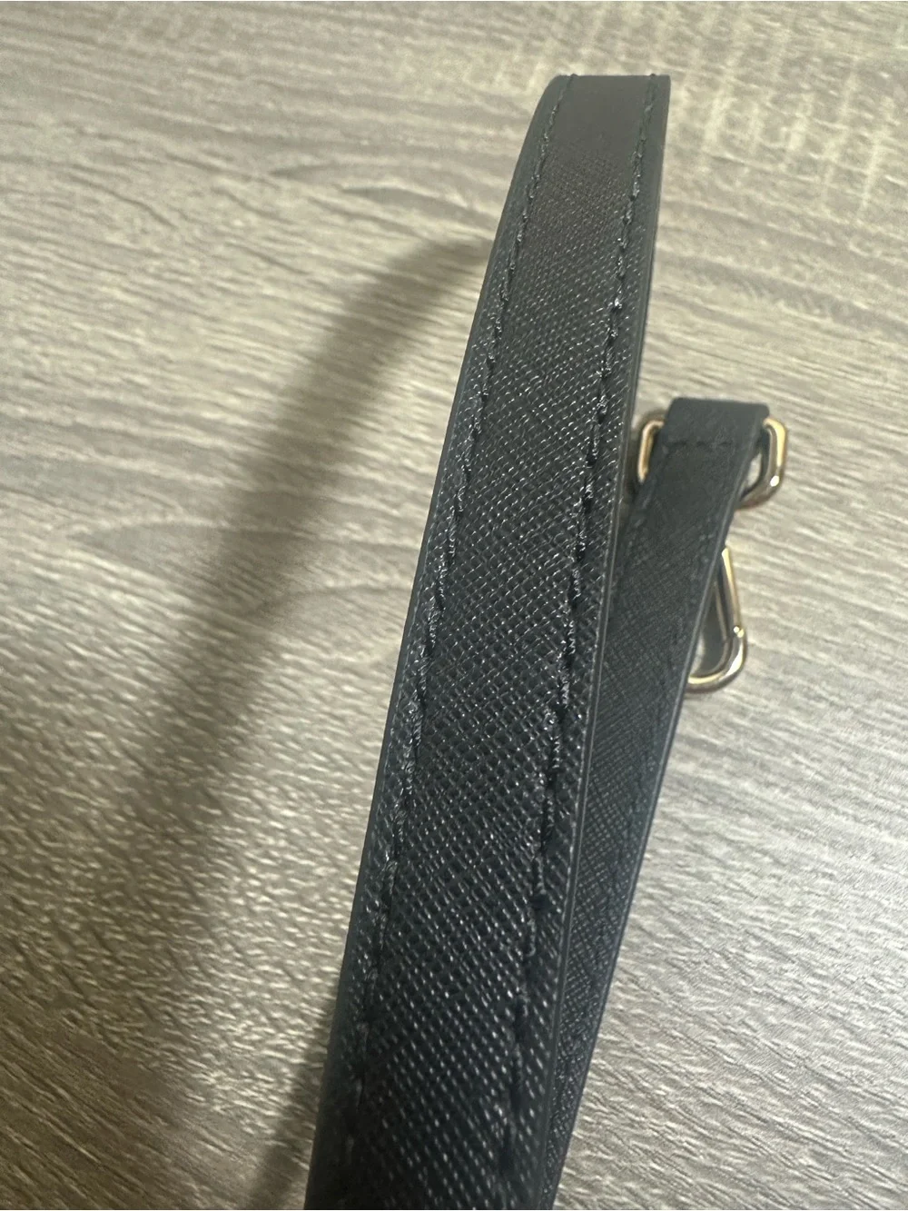 Michael Kors Black Leather Bag Strap with Gold Hardware